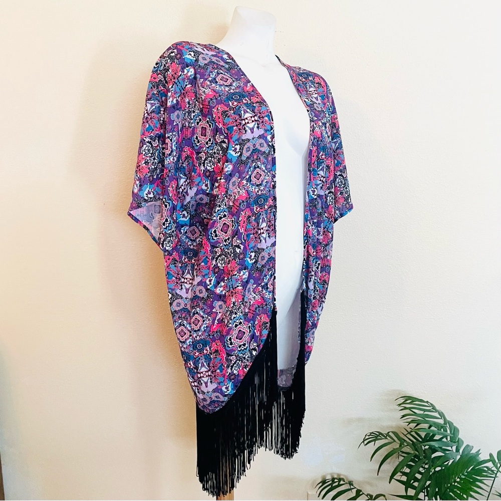 NWT Romeo  & Juliet Couture Fringed Open Cardigan (M)